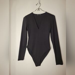 Zara Black Long Sleeve Bodysuit - Size S
